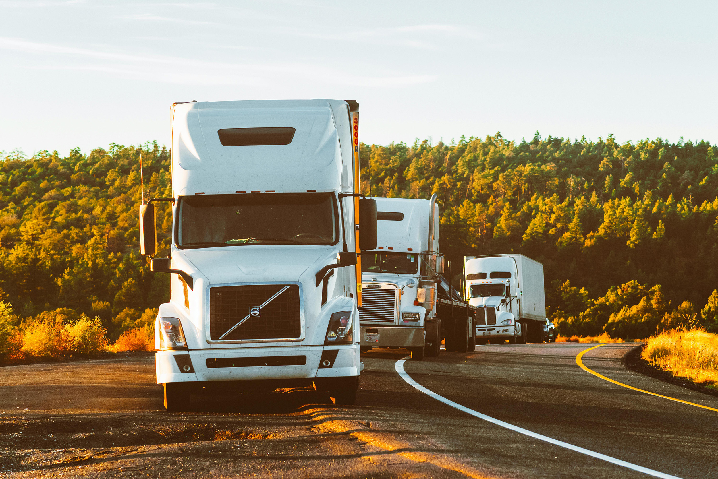 Semi truck on a Canadian highway